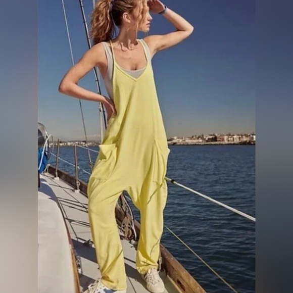free people movement Pants - Free People Sour Citrus/Neon Yellow Hot Shot Onesie